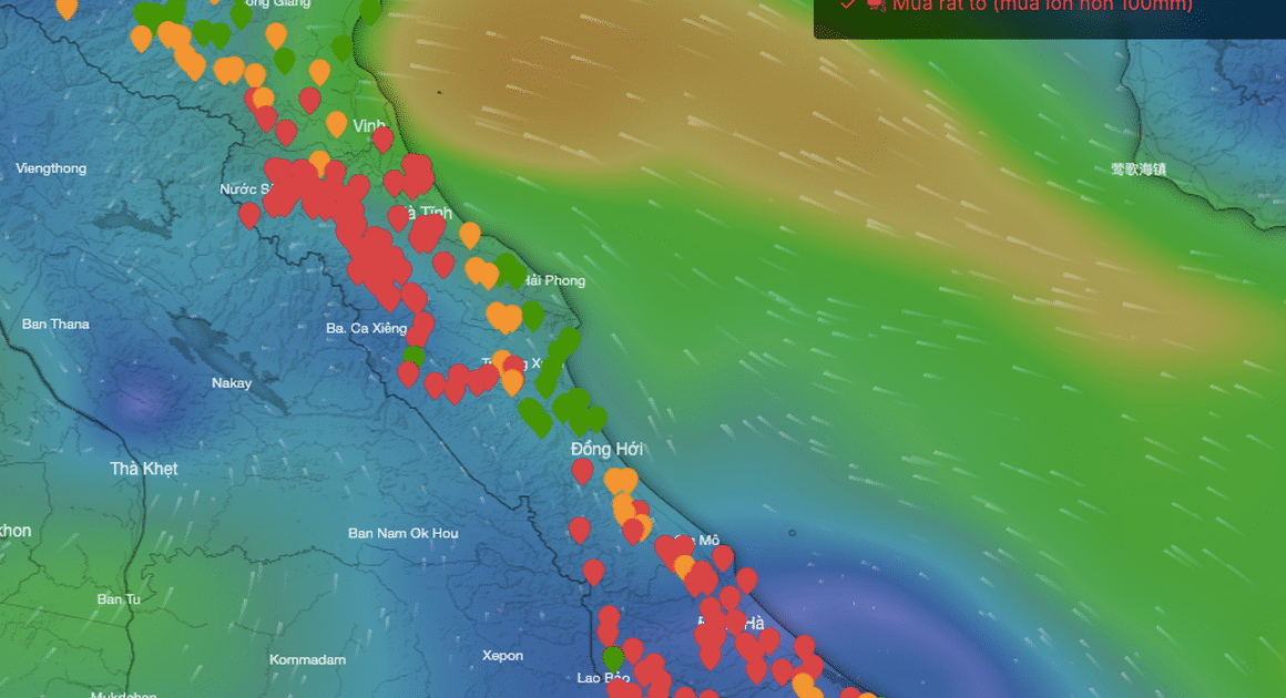 BÃO SỐ 6 SUY YẾU THÀNH ÁP THẤP NHIỆT ĐỚI, NHƯNG MƯA LỚN VẪN ĐÁNG CHÚ Ý TỪ THANH HÓA ĐẾN HÀ TĨNH ĐẾN HẾT NGÀY 31.8