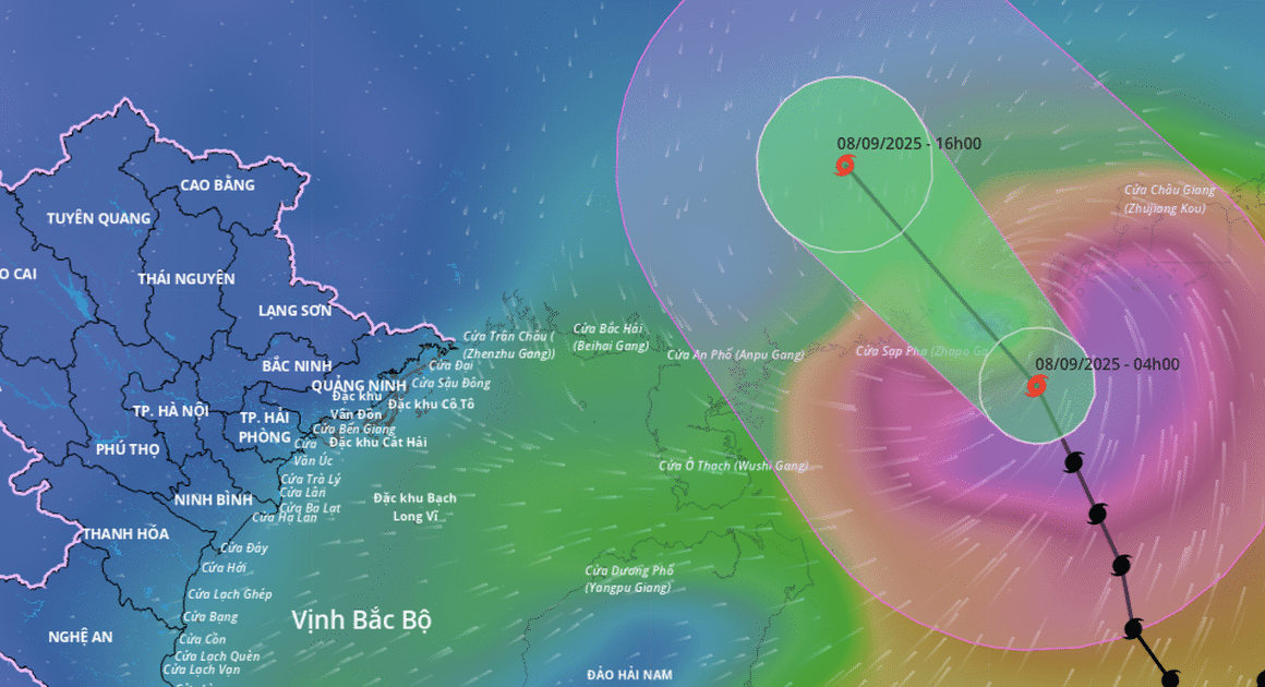 BÃO TÁPHÁH MẠNH LÊN CẤP 11 ĐANG ÁP SÁT CHÂU Á, DÂY MƯA KHỦNG KHIẾP SẼ ĐỔ VÀO 6 TỈNH MIỀN BẮC NGÀY 9-10.9!