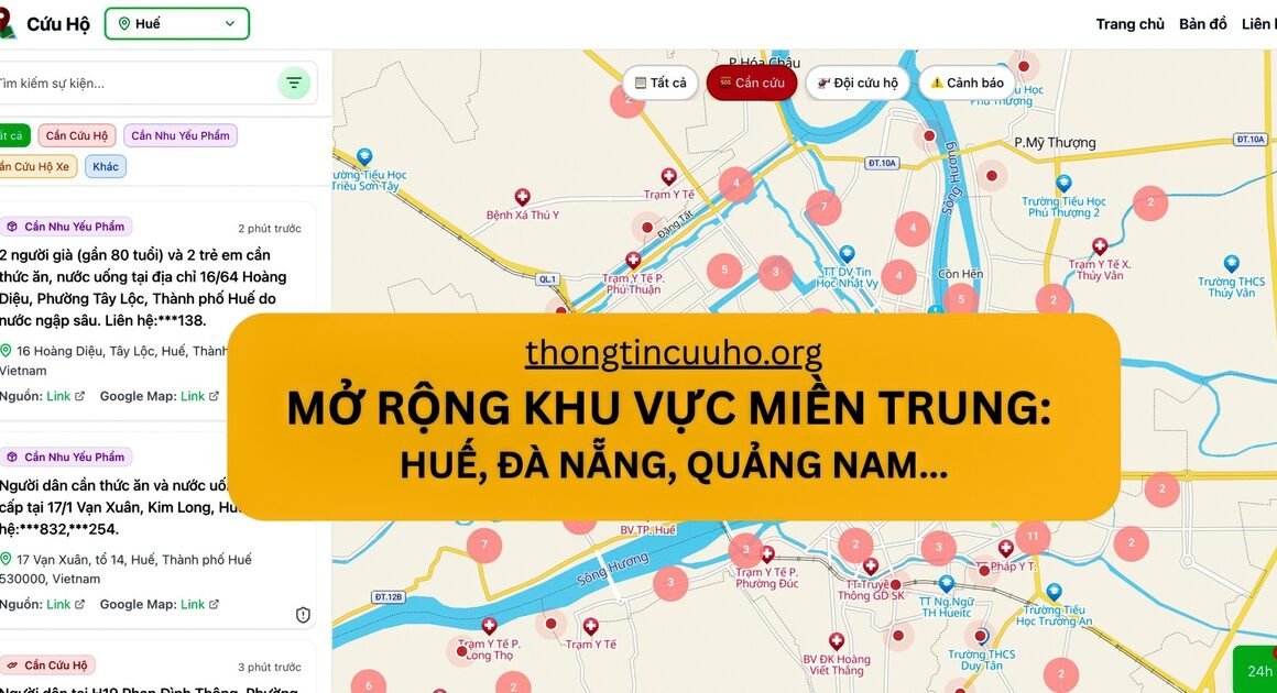 KHÁM PHÁ BẢN ĐỒ SỐ CỨU HỘ MIỀN TRUNG – DỰ ÁN DẤU ẤN CỦA NHỮNG BẠN TRẺ VỮNG BƯỚC ĐỒNG HÀNH CÙNG CỘNG ĐỒNG