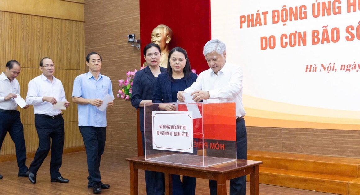 ĐOÀN CHỦ TỊCH ỦY BAN TƯƠNG ƯU MTTQ VIỆT NAM PHÁT ĐỘNG HÀNH TRÁI ĐỒNG BÀO THIỆT HẠI VÌ BÃO SỐ 10!