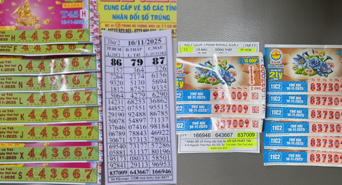 DANH SỐ XỔ SỐ MIỀN NAM NGÀY 10/11 GẬP GỜN CHIẾC VÉ TRÚNG ĐỘC ĐẮC, DÂN MẠNG NHIỆT TÌNH ‘XIN VÍA’!!!