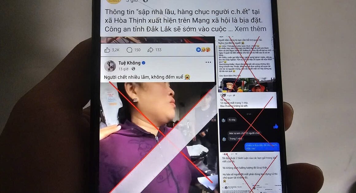 CONG AN DAK LAK SẮP VÀO CUỘC VÌ NHỮNG THÔNG TIN SAO CHÉP VÀO VỤ THIỆT HẠI Ở HÒA THỊNH DO MƯA LŨ