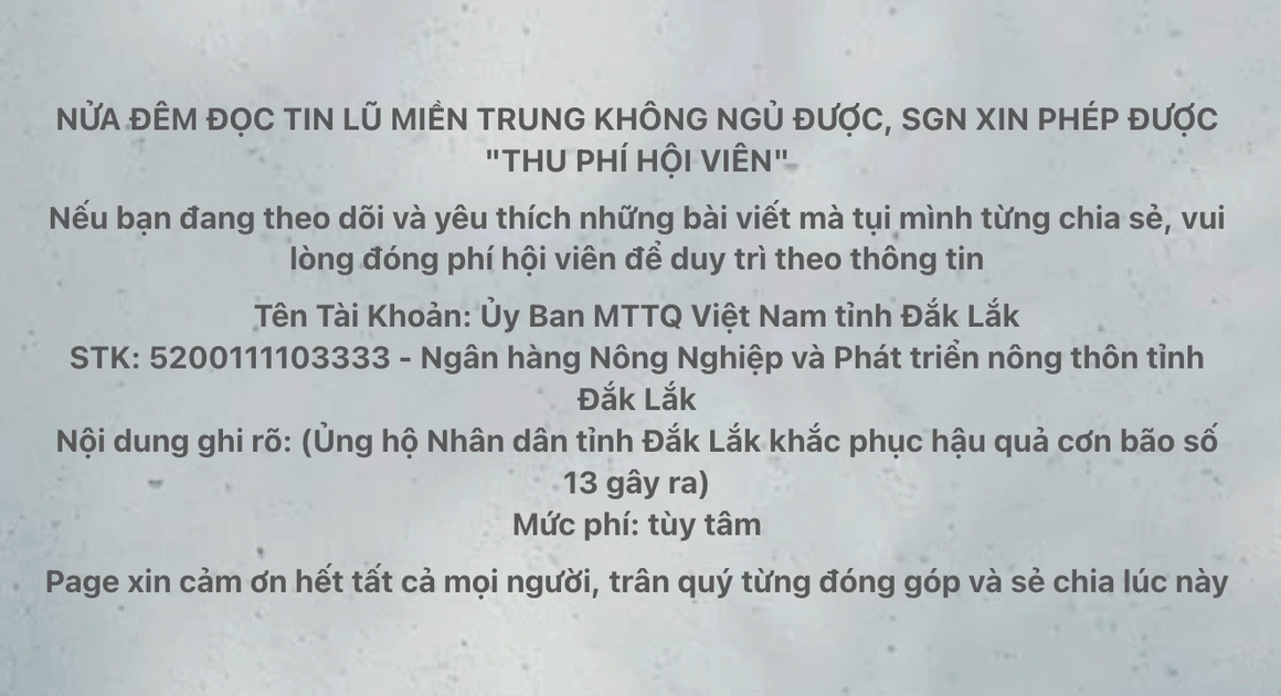 THU PHÍ HỘI VIÊN – CHIẾC CẦU KẾT NỐI TỪ TÂM TRẠNG ĐỒNG CẢM VỚI MIỀN TRUNG?
