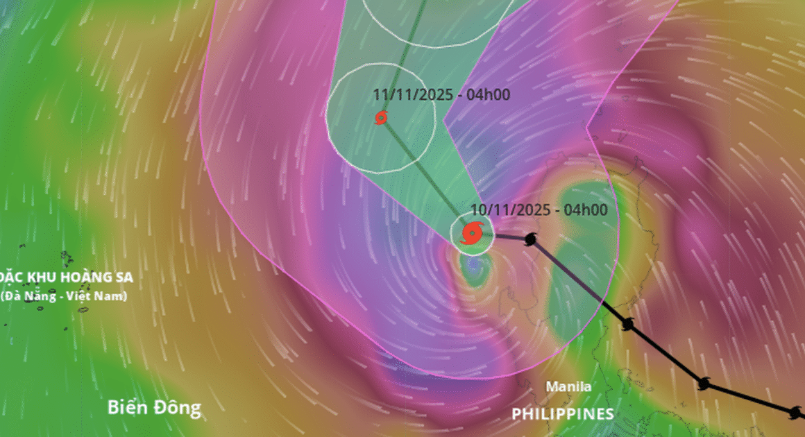 bão fung wong đổi hướng bất ngờ, liệu Nam trung bộ có thoát cơn giám sát năm cuối mùa?