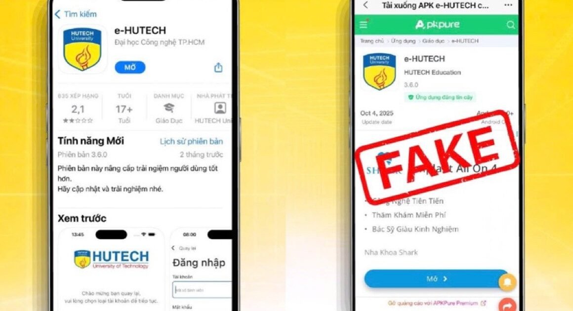 CẢNH BÁO NGAY: ỨNG DỤNG GIẢ MẠO NHÂN DANH TRƯỜNG ĐH GÂY NGUY HIỂM CHO NGƯỜI DÙNG!