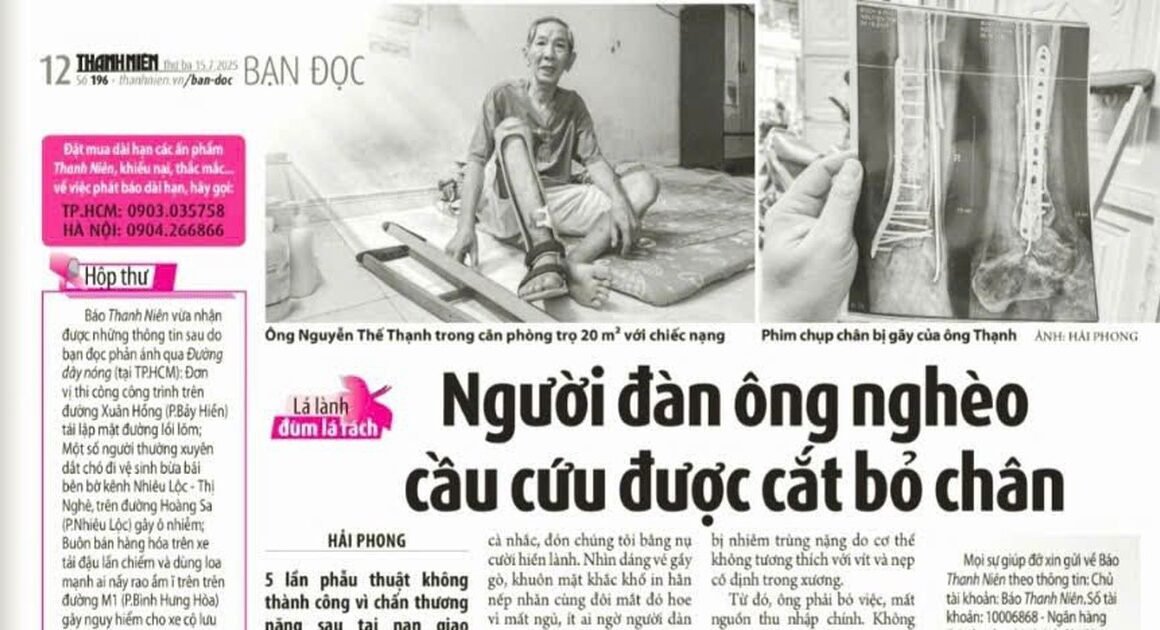 NGHỀ NGHÈO ĐẾN MỨC KHÔNG NGHỈ ĐƯỢC NỖI ĐAU, KHẨN CẤP CẦU CỨU CẮT BỎ CHÂN DO VẾT THƯƠNG NHIỄM TRÙNG