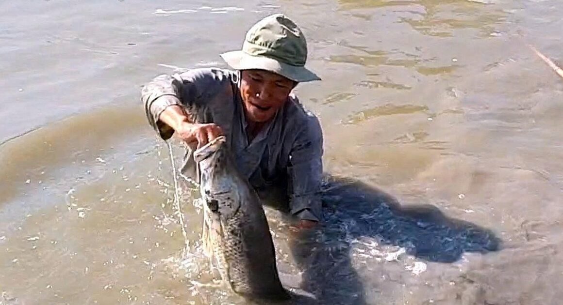 SẮP ĐÓN TẾT, NGƯỜI DÂN CÀ MAU TẬN DỤNG CƠ HỘI XẢ CÁ SĂN MỒI TRONG VUÔNG TÔM