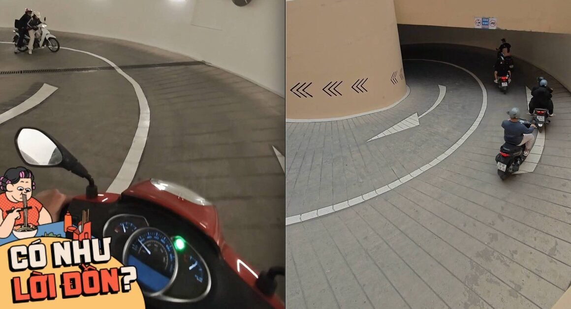 HÀNH TRÌNH XĂNG ĐIỀU TRONG HẦM GỬI XE HÀ NỘI TRƠN VẸN VỚI THIẾT KẾ XOẮN ỐC ĐỘ DỐC KHỦNG!