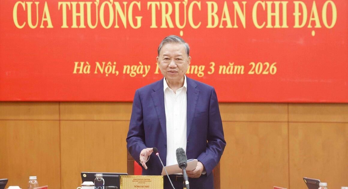 KHẨN, TỔNG BÍ THƯ TÔ LÂM CHỦ TRÌ HỌP QUÝ I/2026 VỀ HOÀN THIỆN THỂ CHẾ, PHÁP LUẬT!