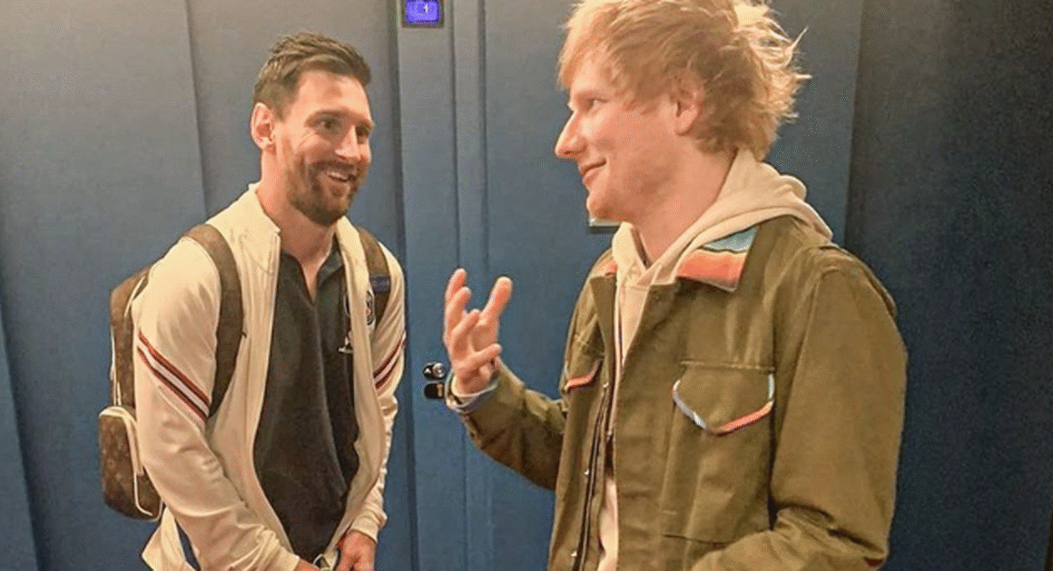 KHI HOÀNG TỬ TÌNH CA ED SHEERAN ĐƯA LỜI TỎ TÌNH GÂY SỐC CHO MESSI, CẢNH CÚI ĐẦU ĐÁNG KHÓ TỪNG NGỜ