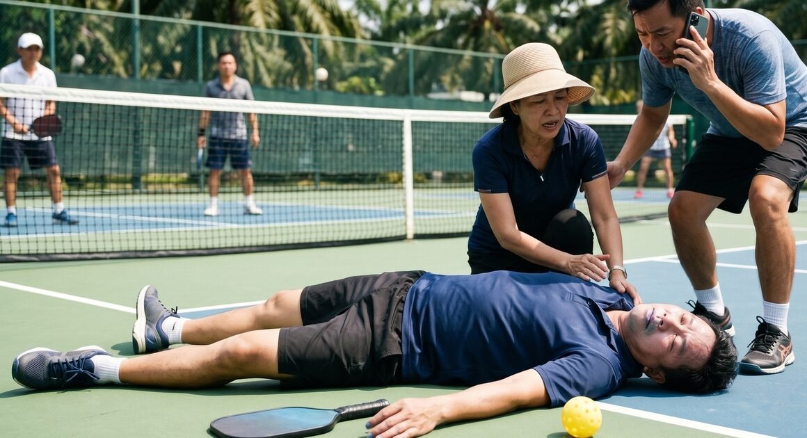 Bất ngờ ngưng tim khi chơi pickleball, người đàn ông hơn 50 tuổi thoát chết kỳ diệu nhờ bác sĩ gần đó