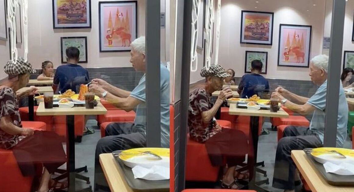 HẸN HÒ SUỐT ĐỜI CỦA CẶP VỢ CHỒNG U90 TẠI NHÀ HÀNG GÀ RÁN VÀ MÌ Ý GÂY XÚC ĐỘNG MẠNG XH