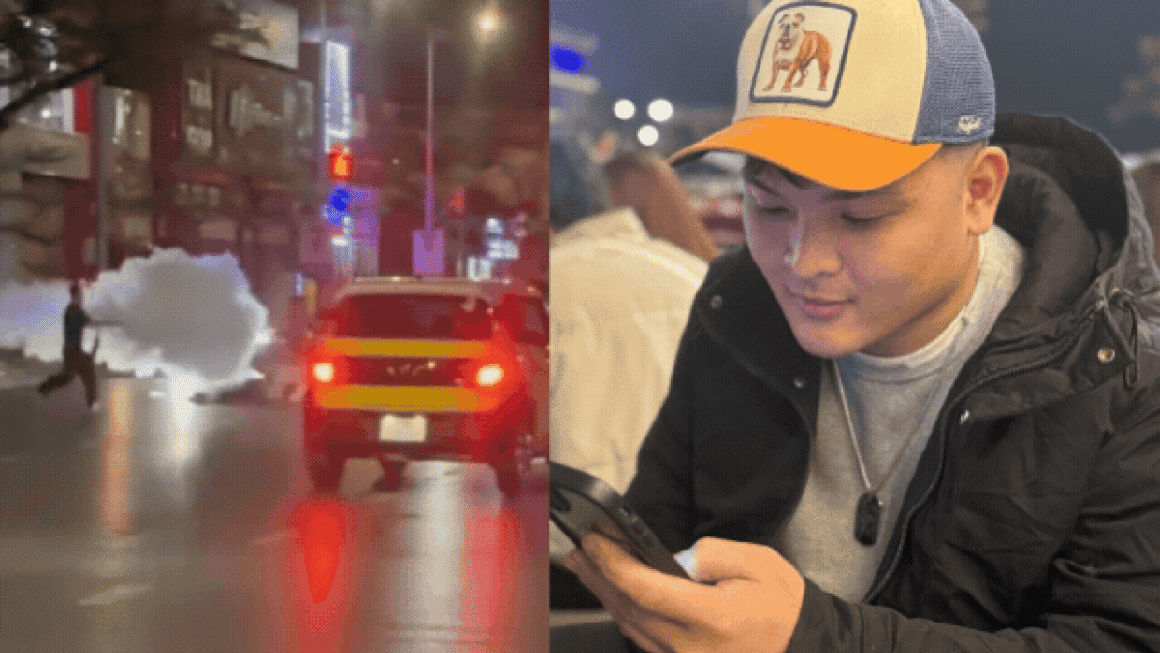 BẠO LỰC TRÊN PHỐ, MỘT ANH HÙNG DÙNG MŨ BẢO HIỂM VÀ BÌNH CỨU HỎA CHỐNG CHIẾN GIAN TẤN CÔNG NẠN NHÂN