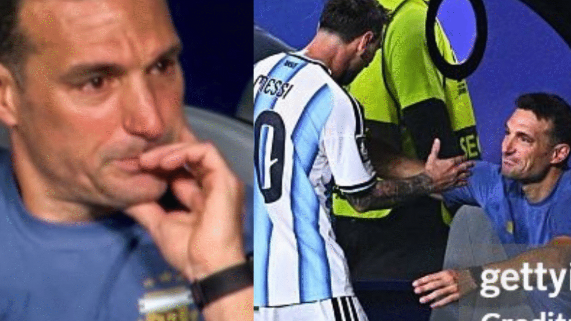 KHÓ AI NGHỪNG KHI THẤY SCALONI CHÂN THƯƠNG ÔM CHẶT MESSI, BỨC TRANH CẢM ĐỘNG ĐẾN XÉO LÒNG!