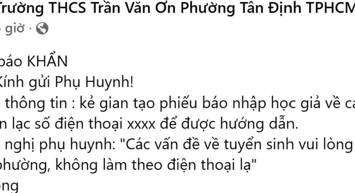 CHỐT ĐƯỜNG NHẬP HỌC LẠ MÀ AI CŨNG LO NGẠI: PHƯỜNG TRUNG TÂM TP.HCM PHÁT BẢO KHẨN VỀ TRẬN GIAN LẬN GIẢ DANH PHIẾU NHẬP HỌC