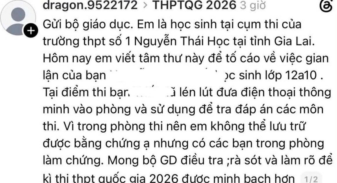 BÍ ẨN ĐẺN GIAO DỊCH GIAN LẬN KHIẾN KỲ THI TỐT NGHIỆP THPT 2026 BỊ NGHI VẤN ROẸT